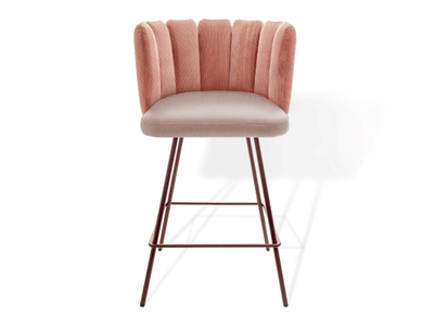 GAIA - Upholstered counter stool with back _ KFF