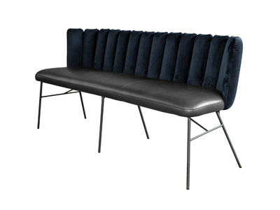 GAIA - Upholstered leather bench with back _ KFF