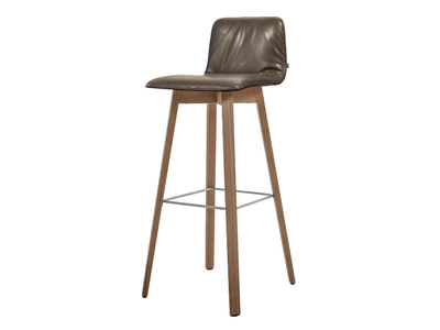 MAVERICK CASUAL - Upholstered barstool with back _ KFF