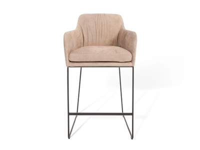 YOUMA CASUAL - Sled base kitchen stool with armrests _ KFF