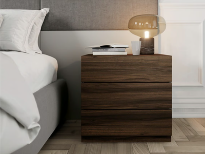 GRIP - Rectangular wooden bedside table with drawers _ Kico
