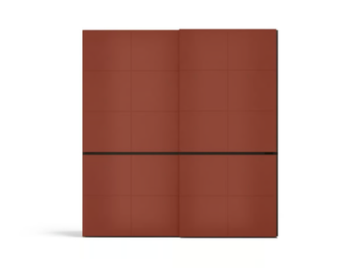 POLO - Tanned leather wardrobe with sliding doors _ Kico