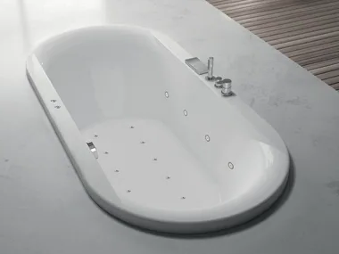 OVVIO - Built-in hydromassage oval bathtub _ Kinedo