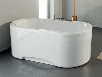 OVVIO - Hydromassage freestanding oval bathtub _ Kinedo