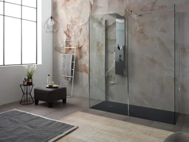 WALK-IN 8 - Tempered glass Walk in shower _ Kinedo