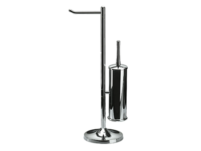 KOKO - Chromed brass toilet roll holder / toilet brush _ KOH-I-NOOR
