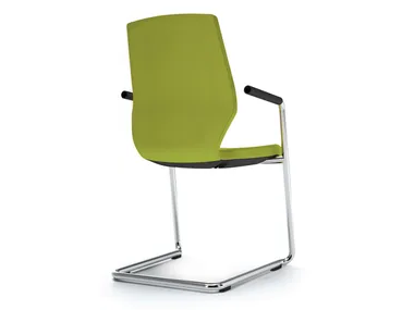 JET II - Cantilever upholstered fabric chair with armrests _ König Neurath