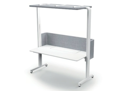 K+N STANDBY.OFFICE 2.0 - Height-adjustable workstation desk with casters _ König Neurath