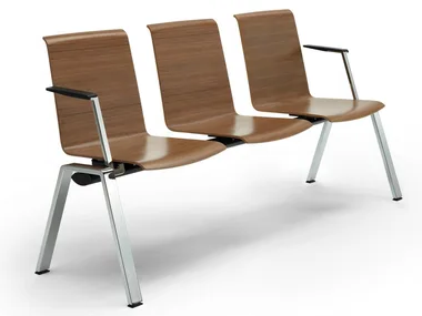 PUBLICA - Freestanding beam seating with armrests _ König Neurath