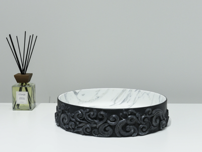 DAME BOWL - Round marble washbasin _ Kreoo