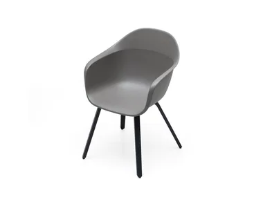 ELEPHANT - Recycled plastic chair with armrests _ Kristalia