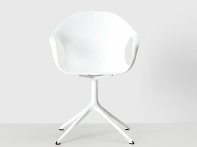 ELEPHANT - With 4-spoke base polyurethane chair with armrests _ Kristalia