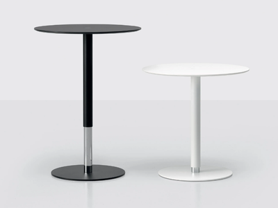 PTB - Height-adjustable round coffee table _ Kristalia