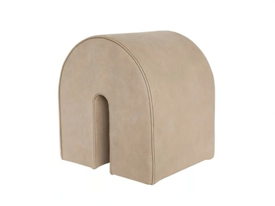 CURVED POUF - Leather pouf _ Kristina Dam Studio