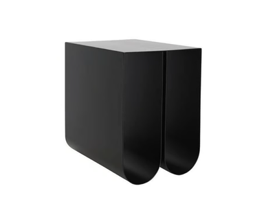 CURVED - Steel coffee table with integrated magazine rack _ Kristina Dam Studio