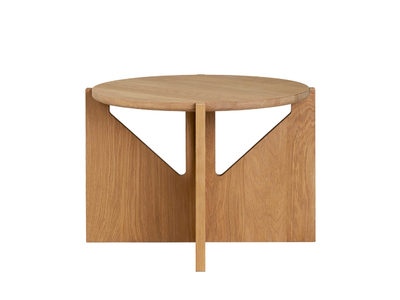 TABLE - Low round wooden coffee table _ Kristina Dam Studio
