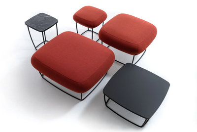BERNARD - Upholstered fabric pouf _ La Cividina