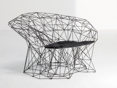 FILINEA - Steel armchair with armrests _ La Cividina