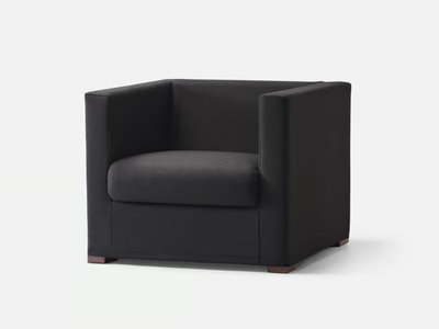 STATUS - Armchair with fire retardant padding with armrests _ La Cividina