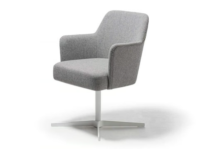 VELOUR - With 4-spoke base fabric chair with armrests _ La Cividina