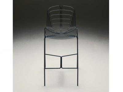 WIRED - Steel stool with back _ La Manufacture