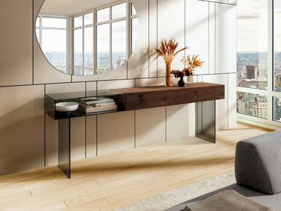 36E8 GLASS 1364 - Glass console table _ Lago