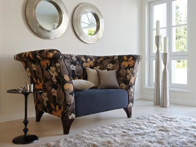 COTTON CLUB - Fabric armchair with armrests _ Lambert