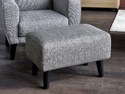MADISON - Upholstered fabric footstool _ Lambert