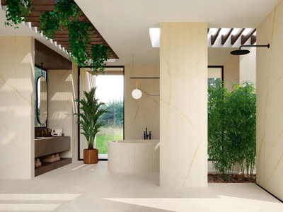 CRISTALLO GOLD RAIN - Laminam® wall tiles with marble effect _ Laminam