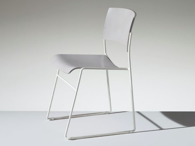 ZINIA - Sled base tanned leather chair _ LAMM
