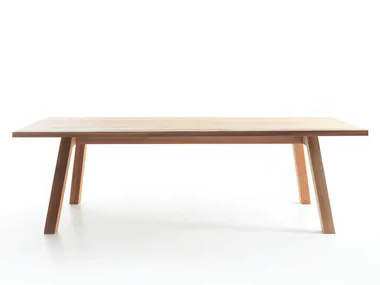 ACCENTO - Rectangular solid wood dining table _ Lando