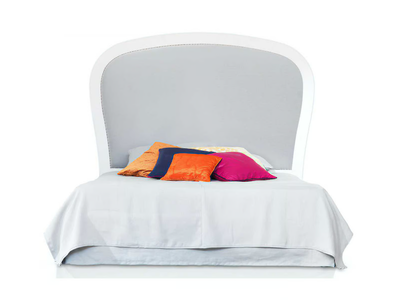ALICE - Upholstered wooden double bed with high headboard _ Lando