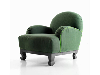 CURVY - Fabric armchair with armrests _ Lando