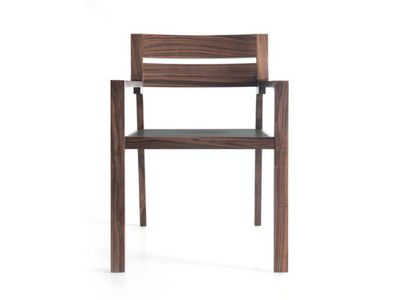 FABULA - Solid wood chair with armrests _ Lando