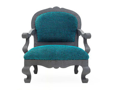 GINGER - Fabric armchair with armrests _ Lando