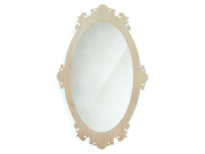 LA BELLE - Framed wall-mounted oval mirror _ Lando