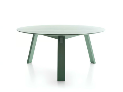 VERSO TONDO - Round solid wood dining table _ Lando