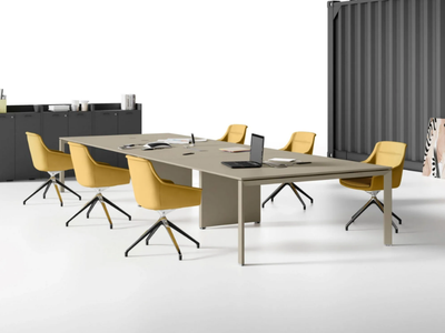 5TH ELEMENT - Rectangular wooden meeting table _ Las Mobili