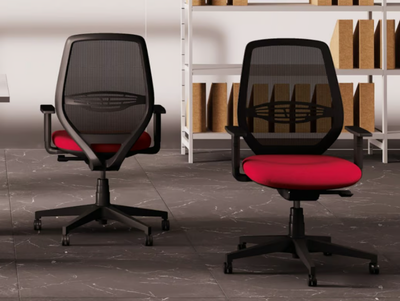 CAST - Height-adjustable mesh office chair with armrests _ Las Mobili
