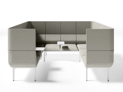 DIVO - Sectional high-back fabric sofa _ Las Mobili