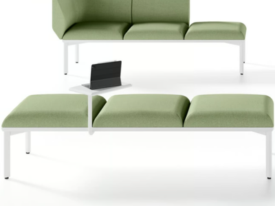 DIVO - Upholstered modular fabric bench _ Las Mobili