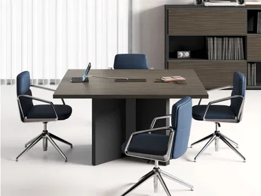 ELITE - Square meeting table with cable management _ Las Mobili