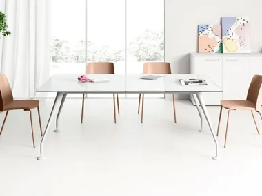 ENOSI EVO - Rectangular crystal meeting table _ Las Mobili