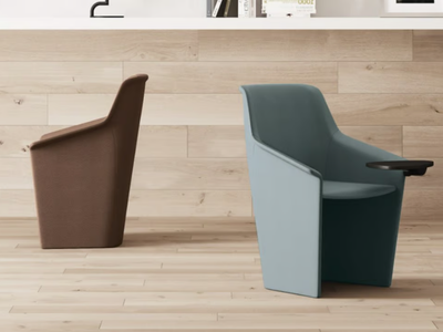 JERA - Fabric training chair with armrests _ Las Mobili
