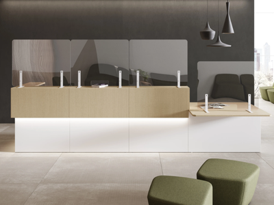 OYO - Tempered glass desktop partition _ Las Mobili