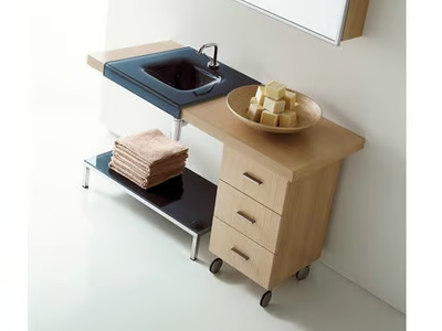 MARIPOSA 17 - Sectional oak vanity unit _ LASA IDEA