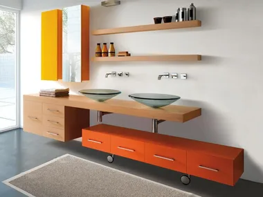 MARIPOSA 22 - Sectional vanity unit with drawers _ LASA IDEA