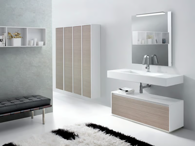METROPOLIS 05 - Low bathroom cabinet with drawers _ LASA IDEA