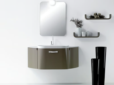 METROPOLIS 07 - Single wall-mounted vanity unit _ LASA IDEA