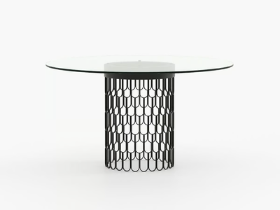 BRENDA - Round glass dining table _ Laskasas